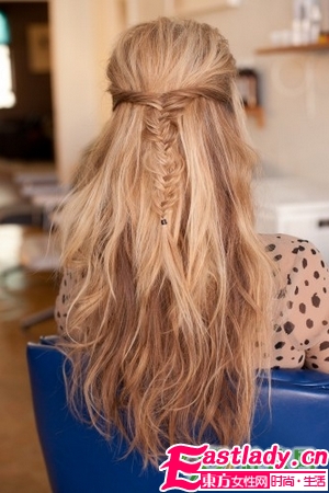公主頭魚尾辮的編法圖解