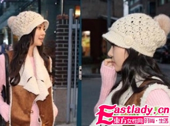 冬季最愛 浪漫韓風帽子巧搭長發(fā)
