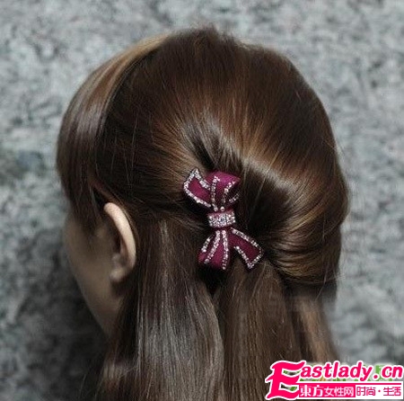 韓式公主鳥(niǎo)窩頭的步驟圖解