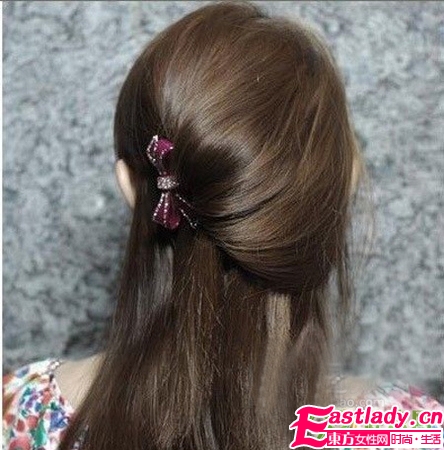 韓式公主鳥(niǎo)窩頭的步驟圖解