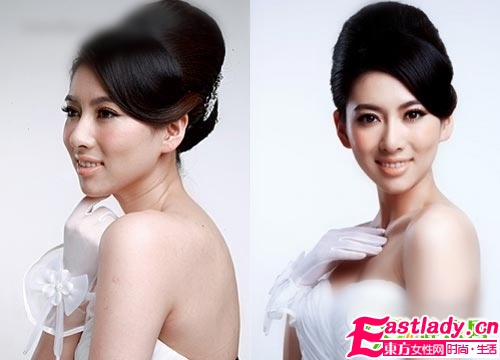 凸顯高貴 婉約韓式新娘盤發(fā)