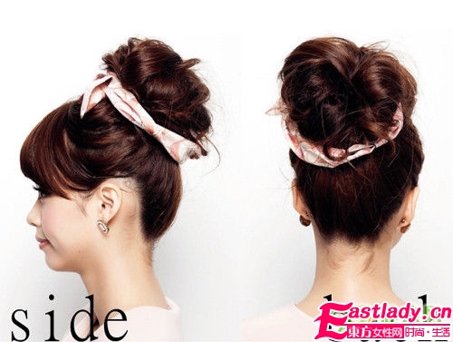 秋季發(fā)型 2款復(fù)古風(fēng)絲巾系發(fā)