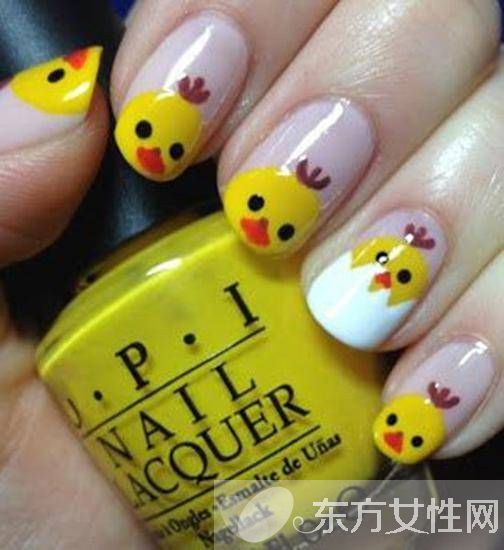 新年美甲款式 萌系小雞甲最應(yīng)景