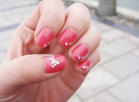 短指甲美甲圖片推薦 可愛(ài)粉色淑女系列