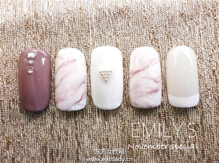 石頭系列圖紋美甲設(shè)計高貴顯檔次 精選10款滿足低調(diào)派與奢華派