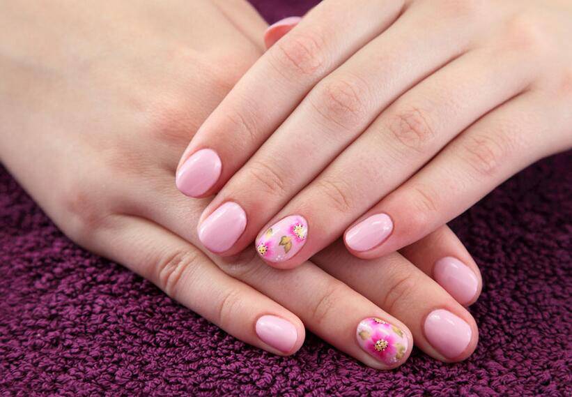 短指甲美甲圖片推薦 可愛(ài)粉色淑女系列