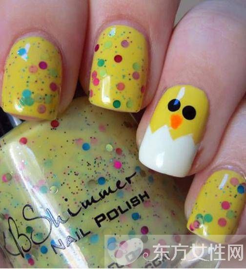 新年美甲款式 萌系小雞甲最應(yīng)景