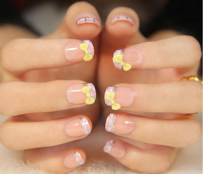 短指甲美甲圖片推薦 可愛(ài)粉色淑女系列