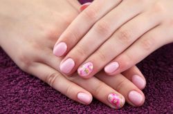 短指甲美甲圖片推薦 可愛粉色淑女系列