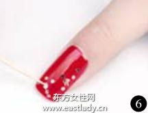 美甲教程之打造華貴紅色亮麗美甲