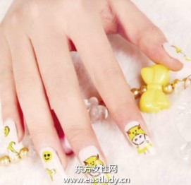 美甲教程之打造卡通小羊彩繪美甲