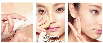 深淺粉底混搭高光蜜粉營造立體裸妝