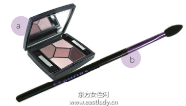 深淺雙色眼影強調(diào)自然漸變效果