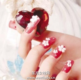 美甲教程之打造橘色回憶3D美甲