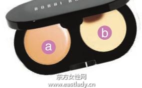 眼部遮瑕膏+遮瑕粉遮蓋眼周細紋