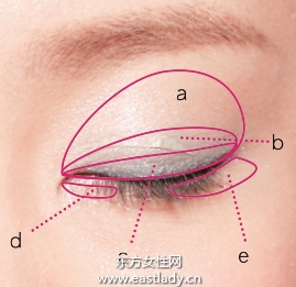 混血感透明藍(lán)色眼妝的畫法