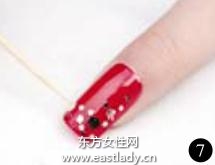 美甲教程之打造華貴紅色亮麗美甲