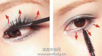 拉長眼影和眼線畫出大眼妝容