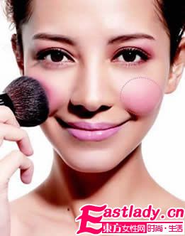不同臉型腮紅的畫(huà)法不同