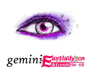 十二星座眼妝藝術版與真人版對比