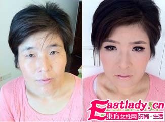 超強悍的美女妝前妝后對比照 美女變身記