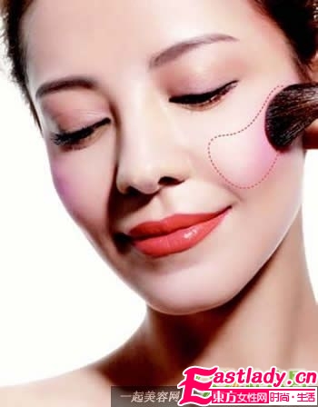 不同臉型如何打腮紅