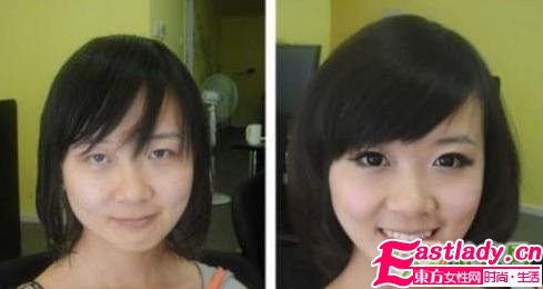 超強(qiáng)悍的美女妝前妝后對(duì)比照 美女變身記