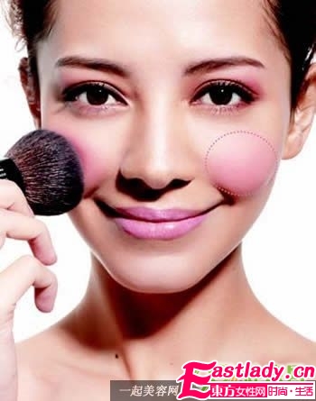 不同臉型如何打腮紅