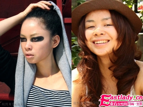 女人化妝前后的驚人變化