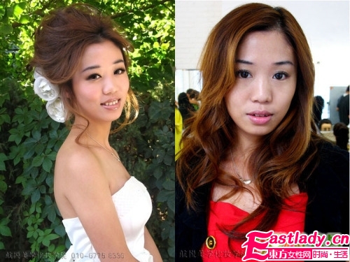 女人化妝前后的驚人變化