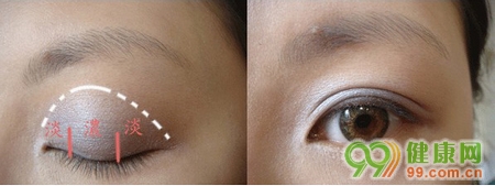 粉紫浪漫眼妝畫法步驟