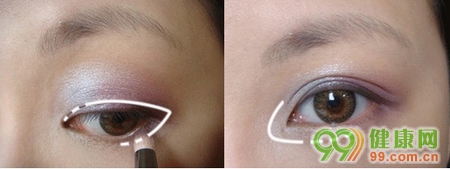 粉紫浪漫眼妝畫(huà)法步驟