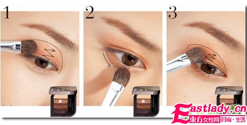 棕色眼影畫出溫柔大眼睛
