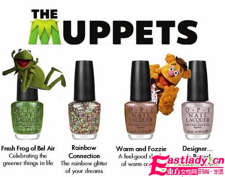 《木偶總動員》指甲油 Miss Piggy雙手閃亮