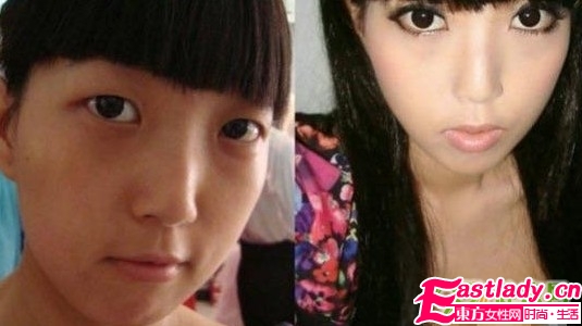 網(wǎng)絡(luò)美女化妝前后的驚悚照