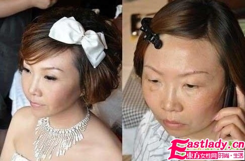 網(wǎng)絡美女化妝前后的驚悚照