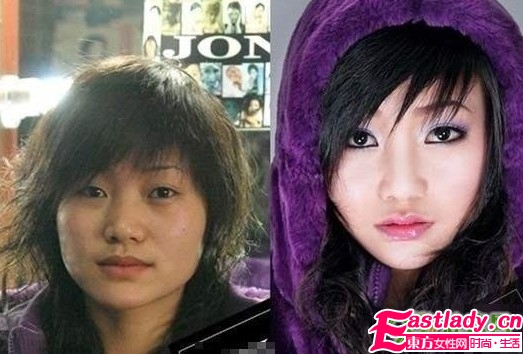 網(wǎng)絡(luò)美女化妝前后的驚悚照