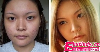 網(wǎng)絡(luò)美女化妝前后的驚悚照