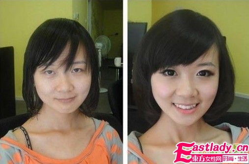 網(wǎng)絡(luò)美女化妝前后的驚悚照