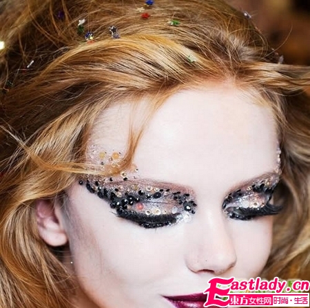 珍珠亮片 絢爛眼妝美圖