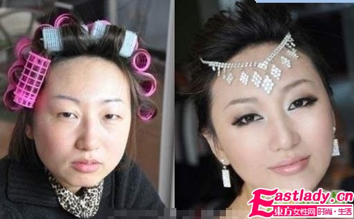 網(wǎng)絡(luò)美女化妝前后的驚悚照
