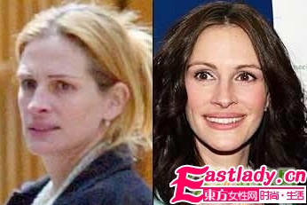 國際女星化妝前后判若兩人