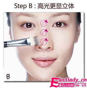 彩妝技巧快速矯正 塌鼻梁