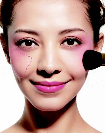 腮紅畫法 變身人見人愛完美臉型
