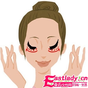 正確眼部按摩手法圖解