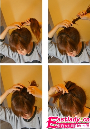 3種日式丸子頭扎法 看發(fā)量選擇