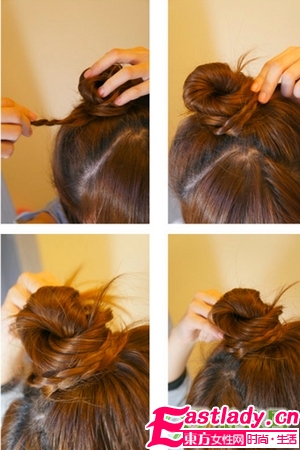 3種日式丸子頭扎法 看發(fā)量選擇