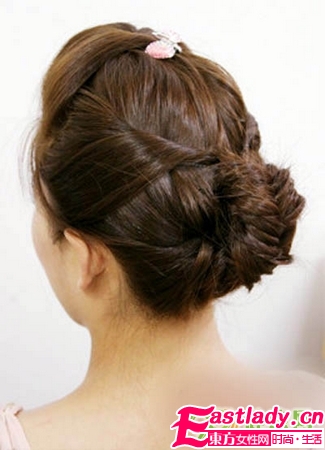 韓式花苞魚骨辮編法圖解