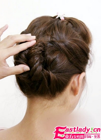 韓式花苞魚骨辮編法圖解