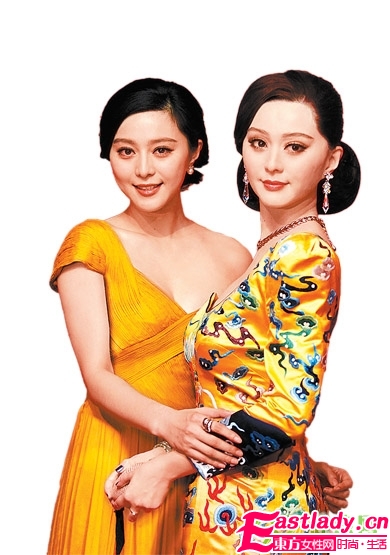 范冰冰 龍袍裝  蠟像真人哪個美